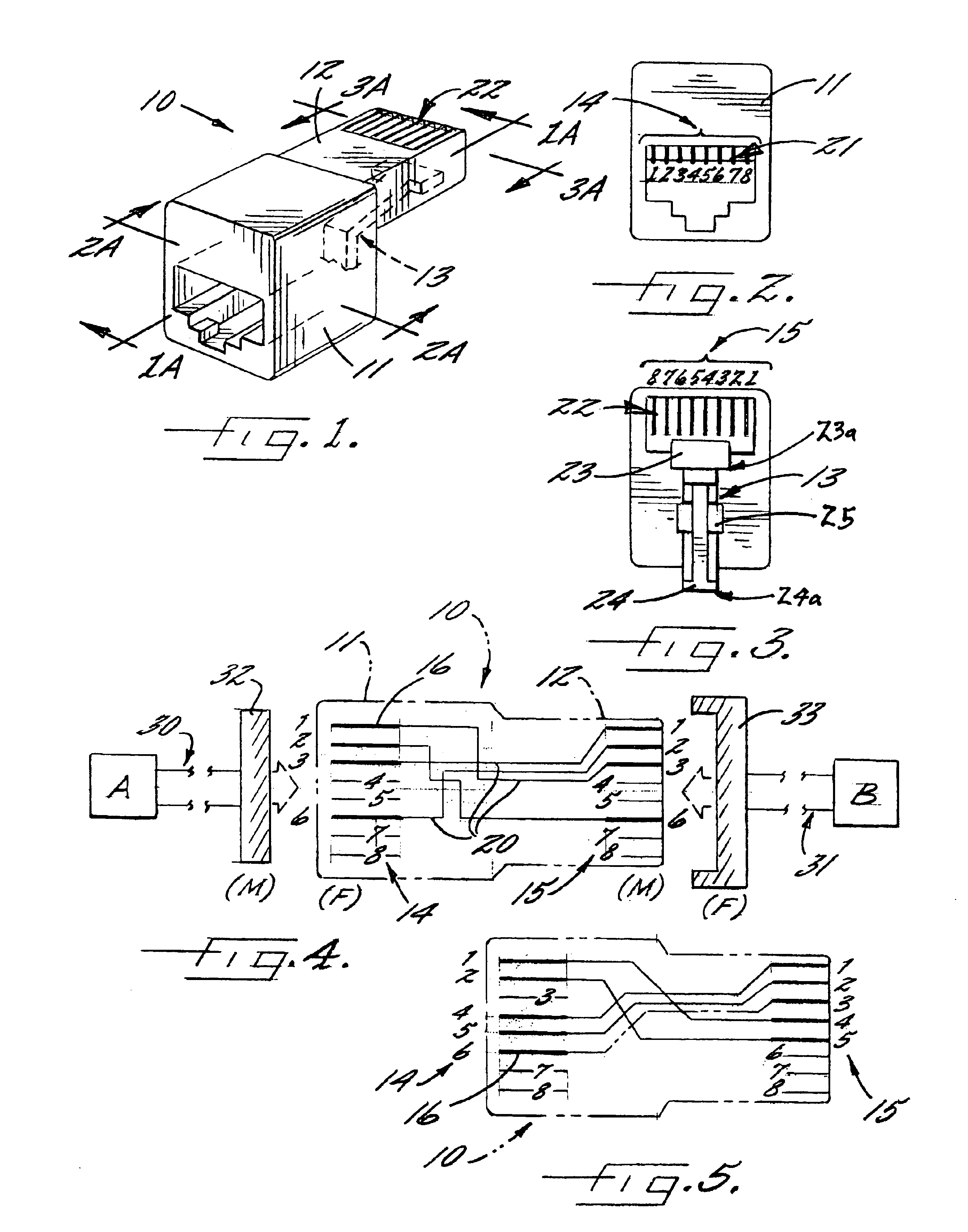 Cross-connector for interfacing multiple communication devices