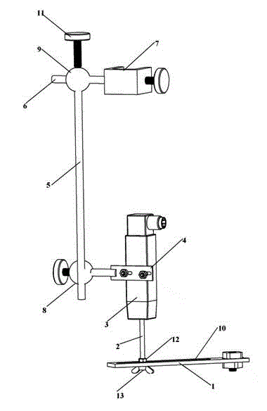 A speed measuring bracket for a switch characteristic instrument