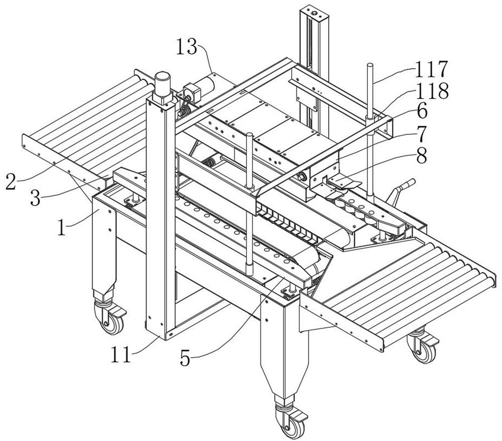 A fruit and vegetable crisp packaging bag sealing machine