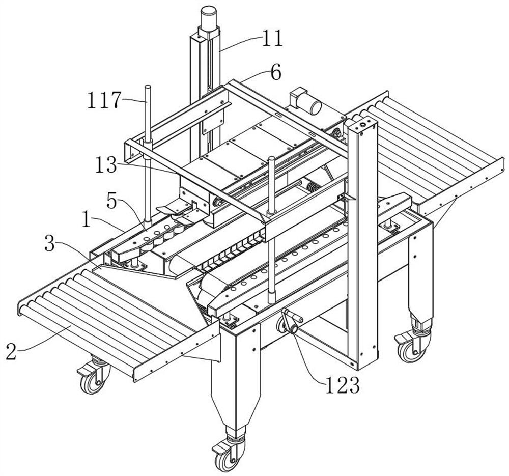 A fruit and vegetable crisp packaging bag sealing machine