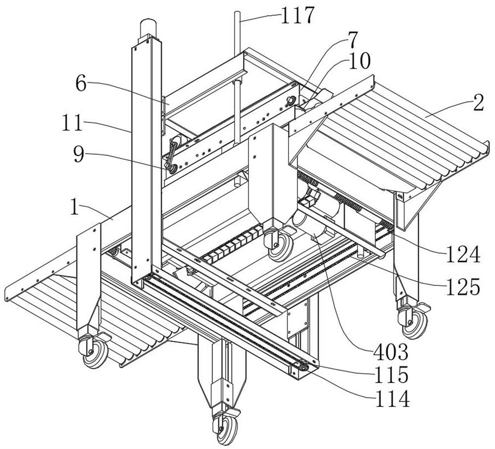 A fruit and vegetable crisp packaging bag sealing machine