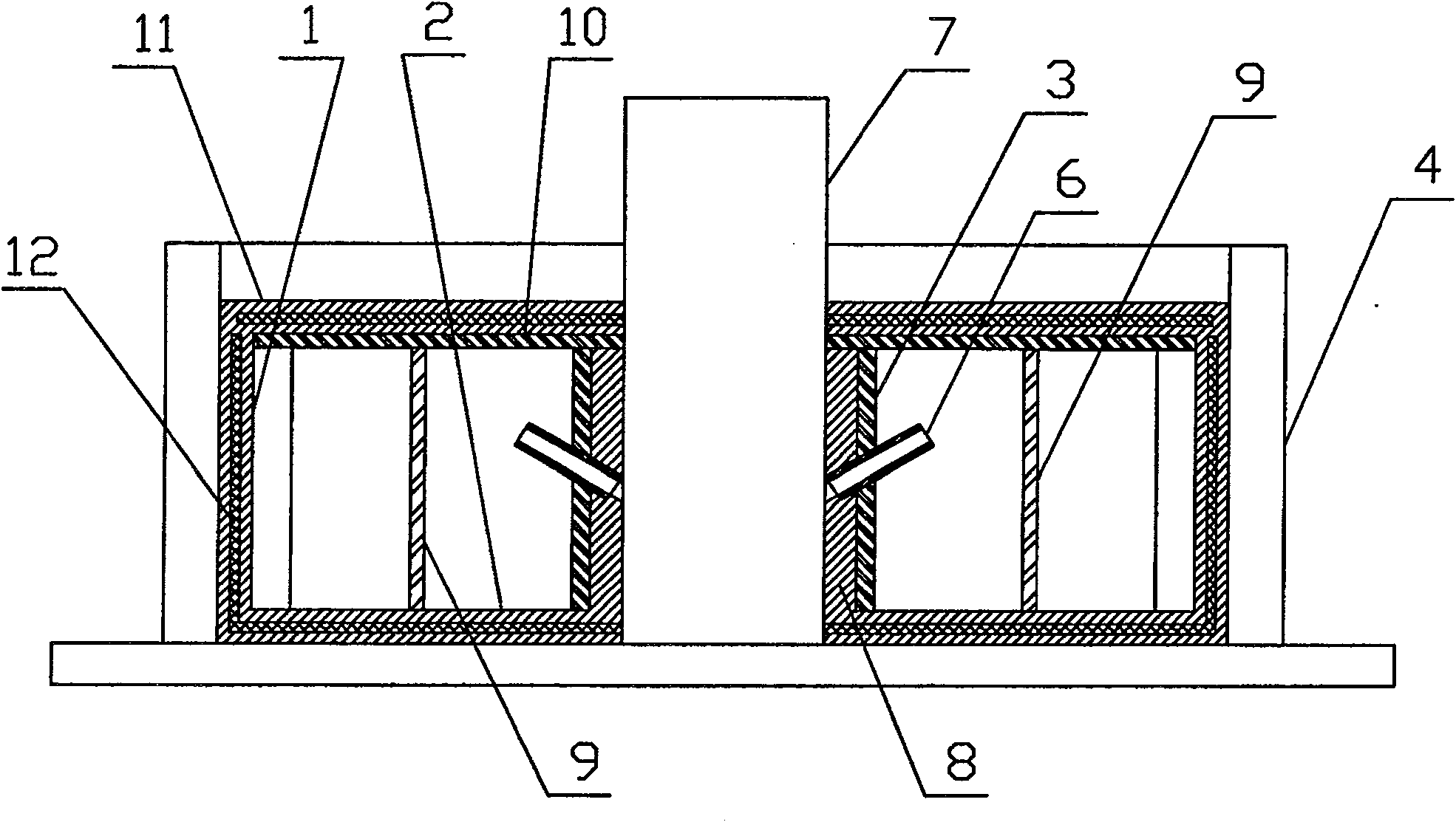 Thin wall tyre case for cast-in-place concrete filling and method of manufacturing the same