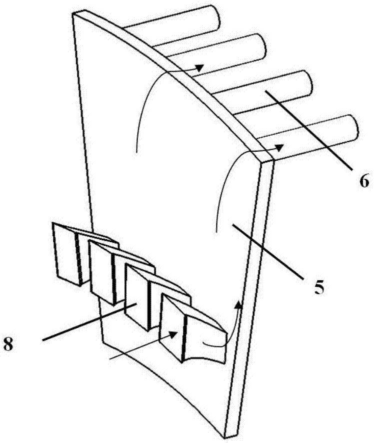 Blade profile receiving hole structure for prewhirl cooling system