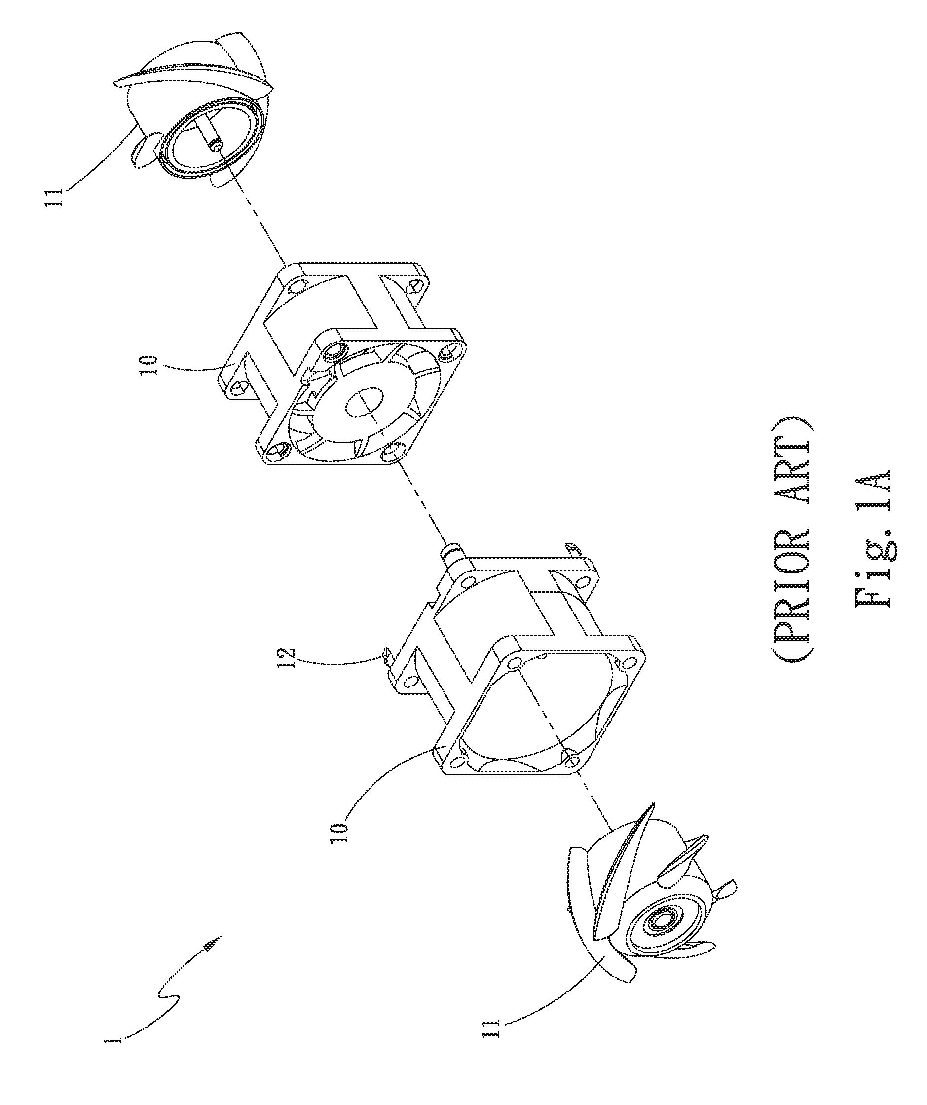 Method of assembling a serial fan