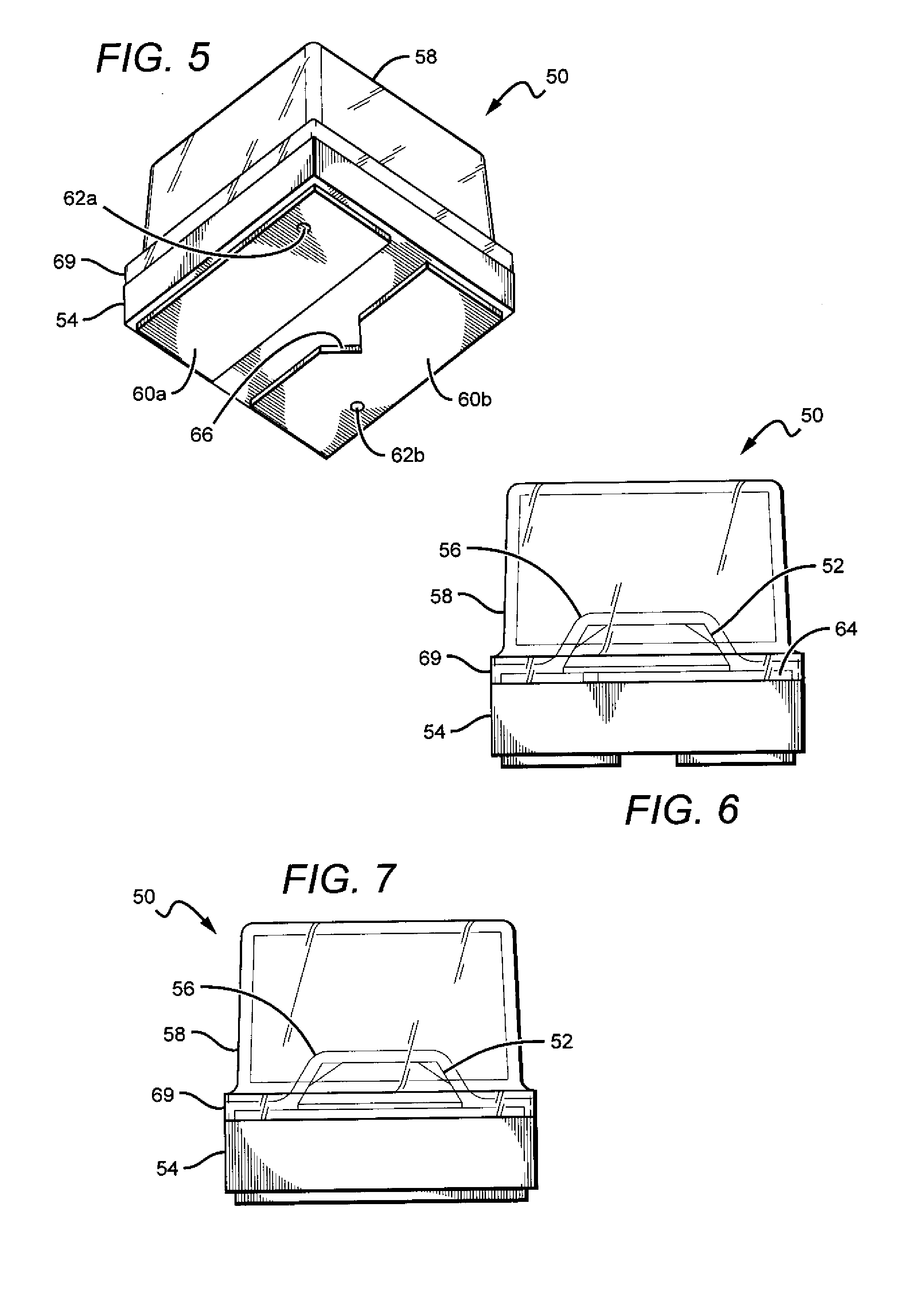 LED package with encapsulant having curved and planar surfaces
