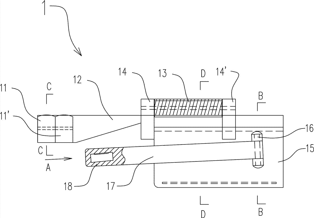 Long-handled probe interventional ultrasonic puncture depth control device