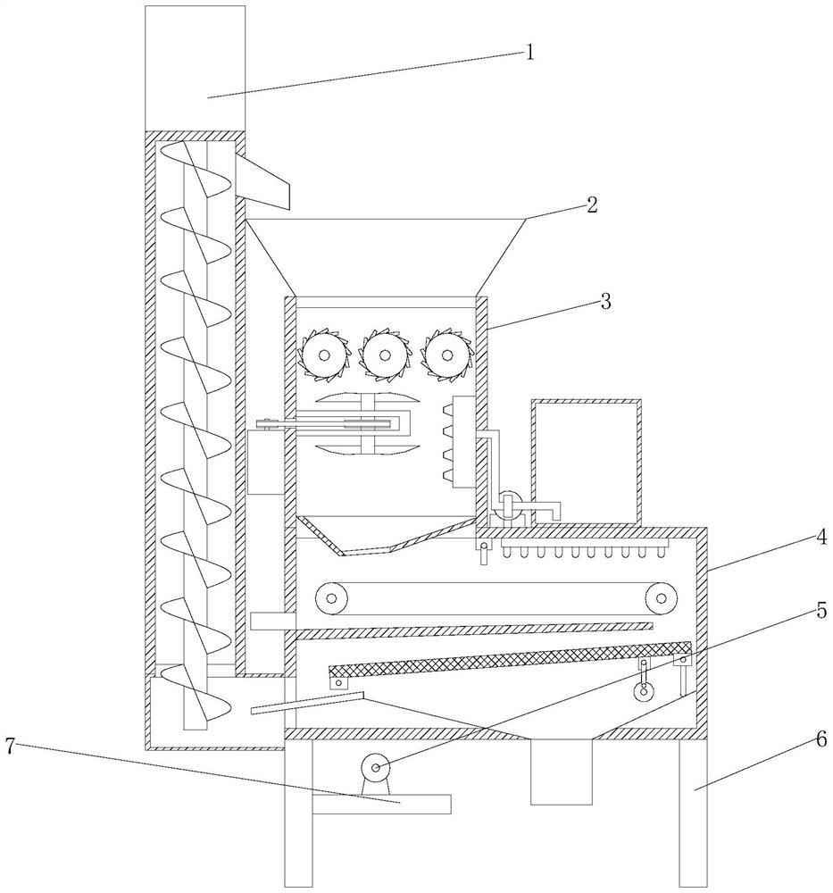 Waste collecting and processing device after printing material cutting