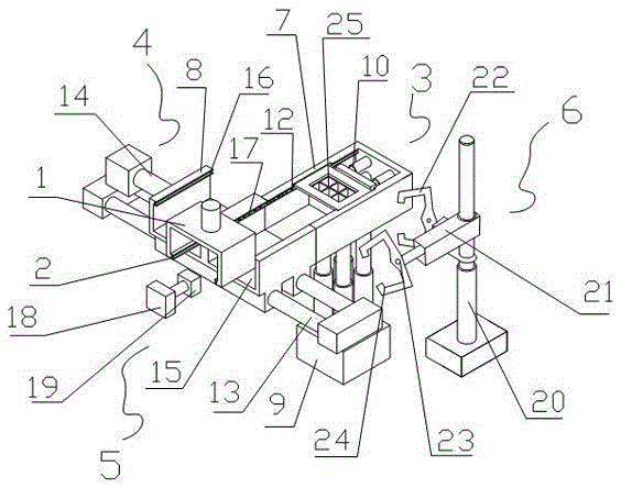 An automatic loading and unloading device and loading and unloading method for a lead-acid battery casting welding fixture