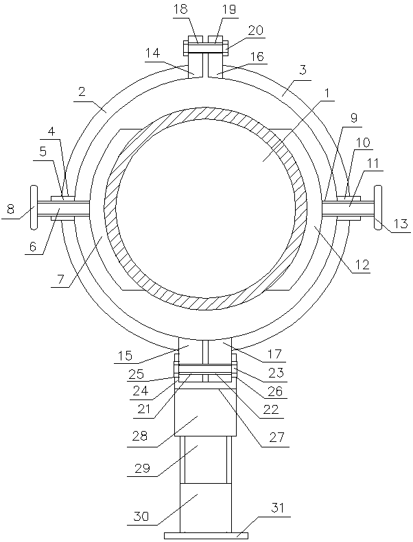 Novel oilfield flow string fixing device and use method