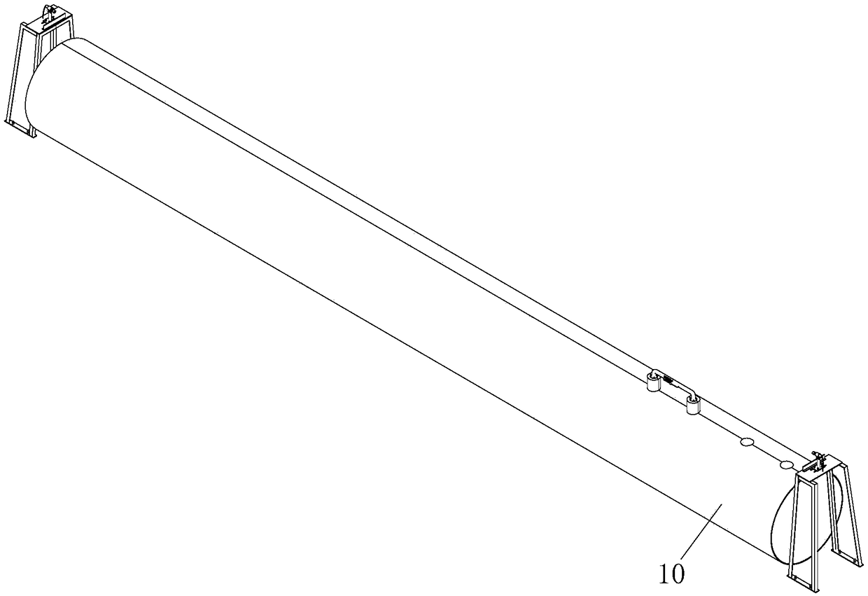 Coke oven heating gas pipeline branch pipe intersecting line distance measuring and setting-off device