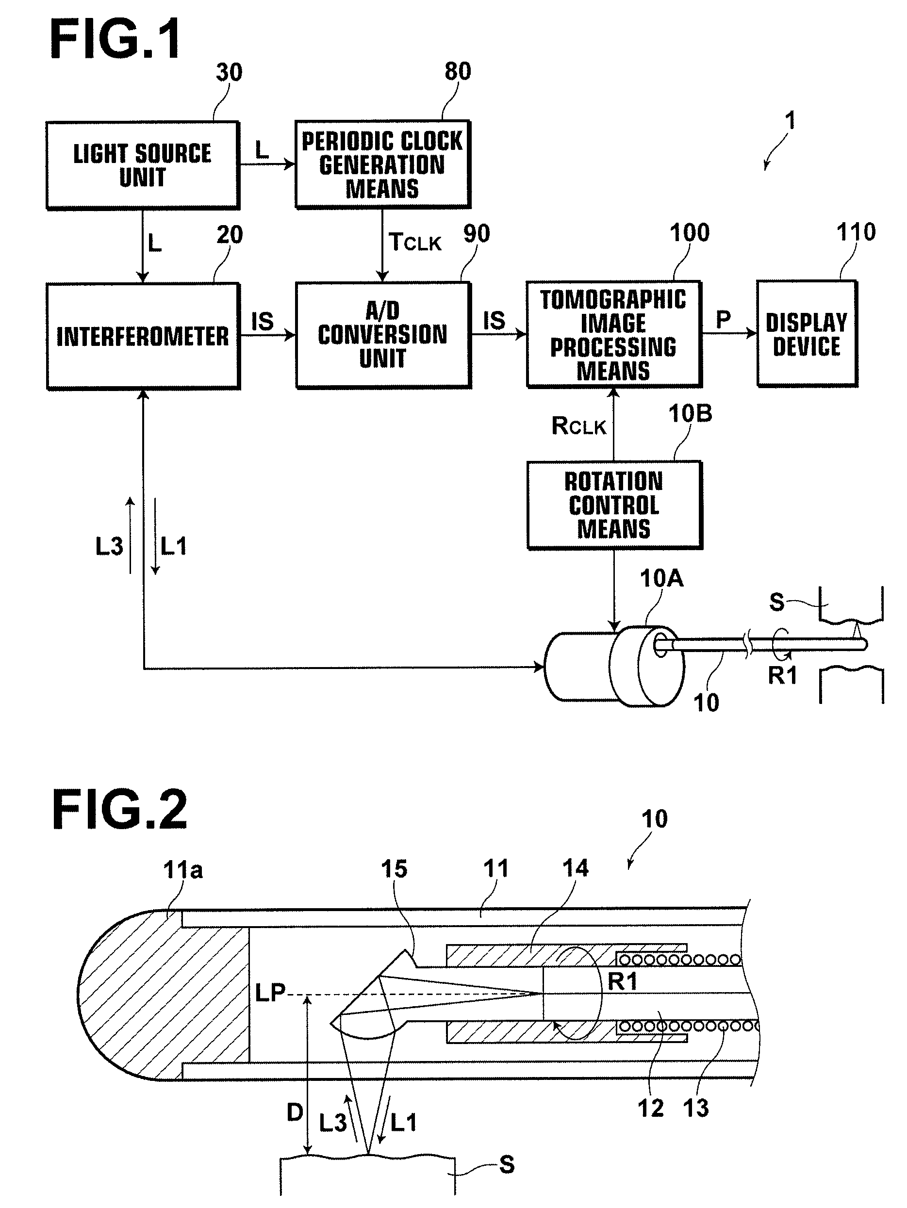Method and system for producing tomographic image by optical tomography with processing of interference light signals