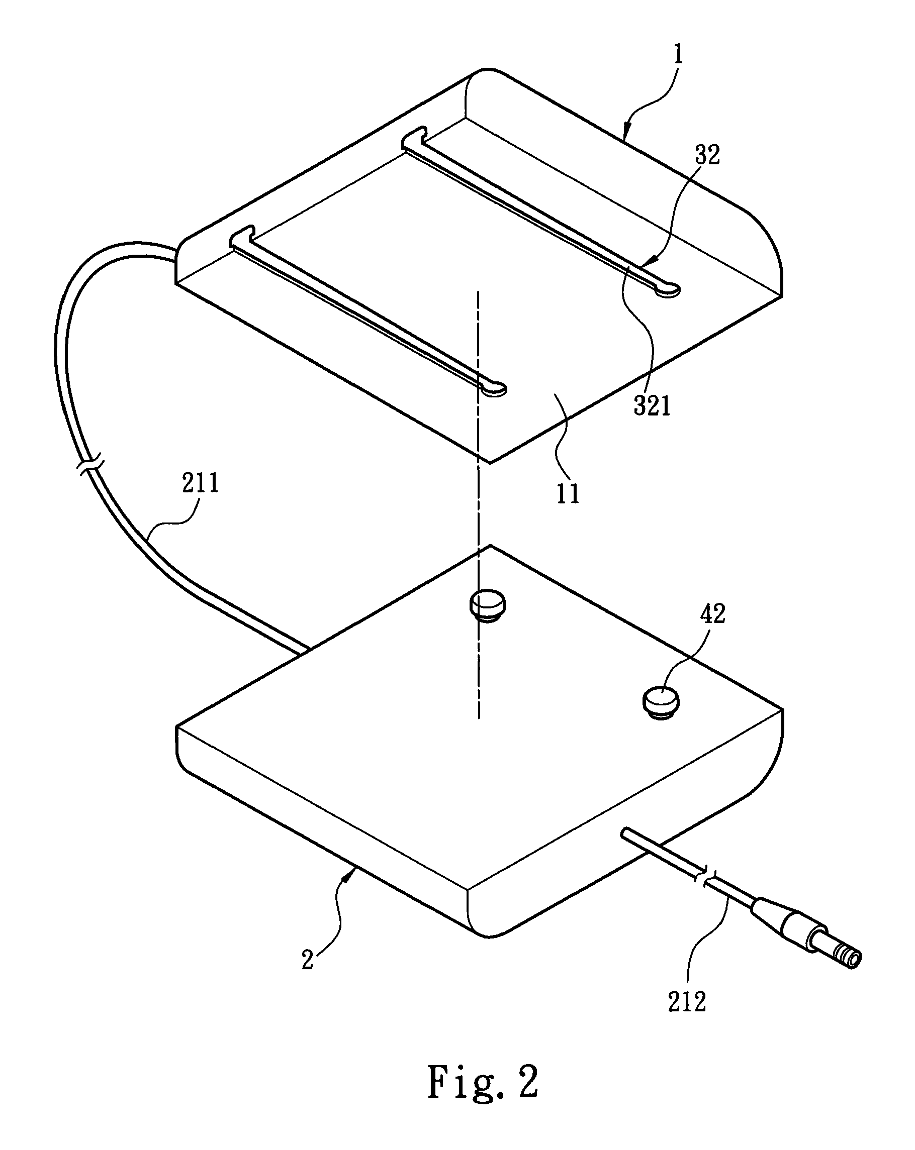 Power adapter provided line winding