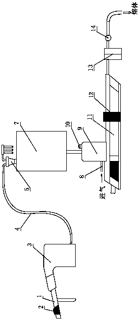 Recycling device and method of waste polyester filaments