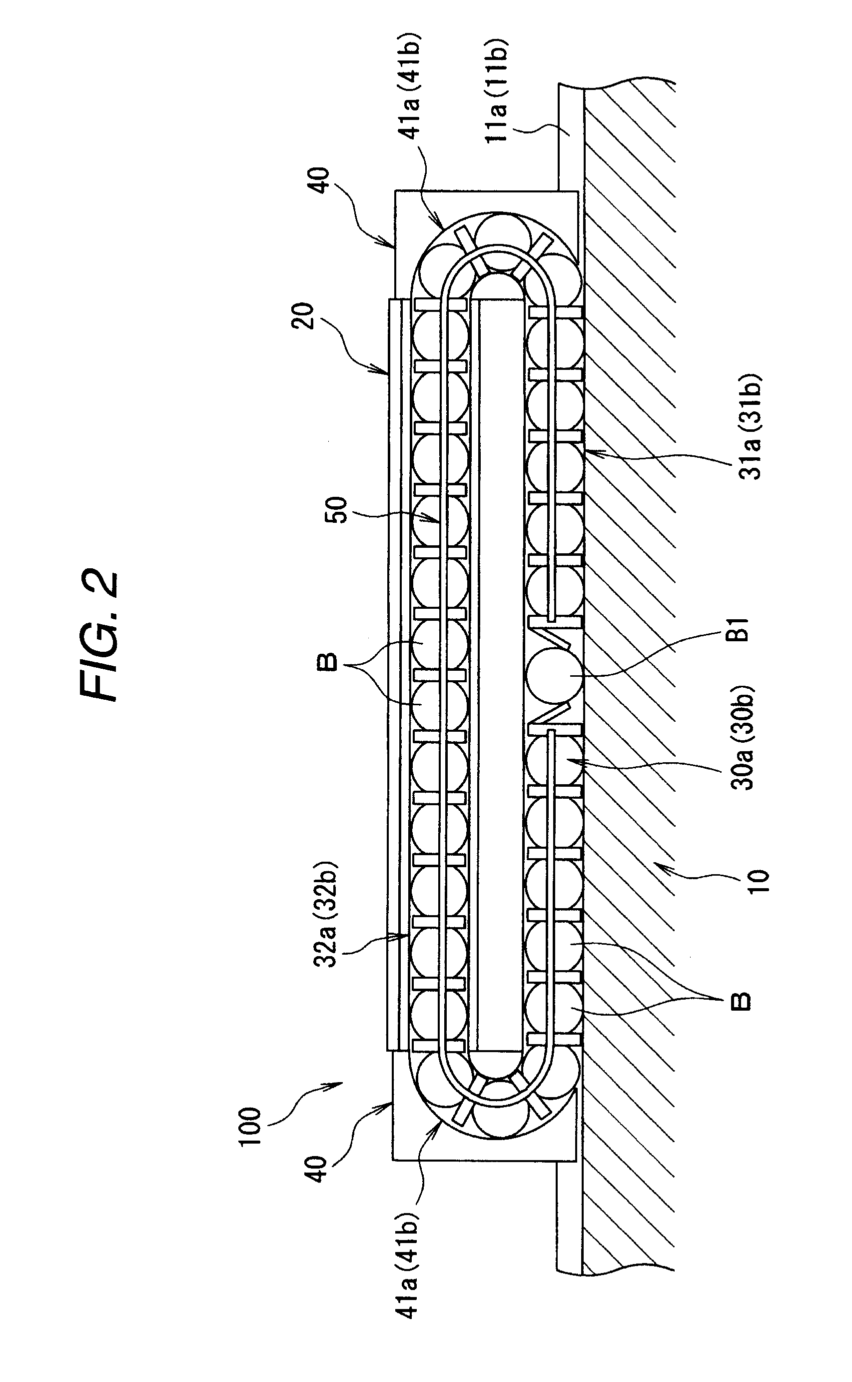 Linear guide apparatus and rolling elements accommodation belt