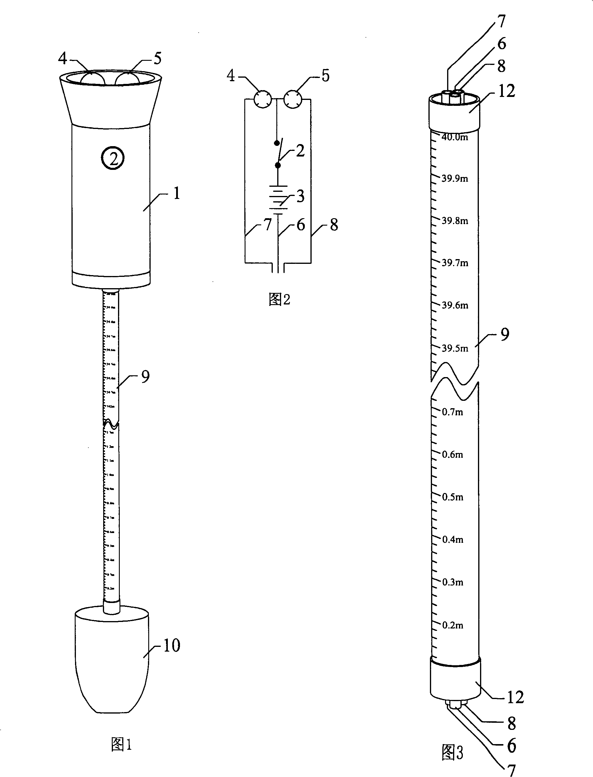 High-precision shipping ballast tank water surface and depth detector