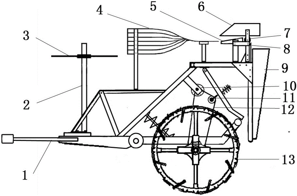 Pot seedling transplanter for paddy rice on-film pot seedling culture