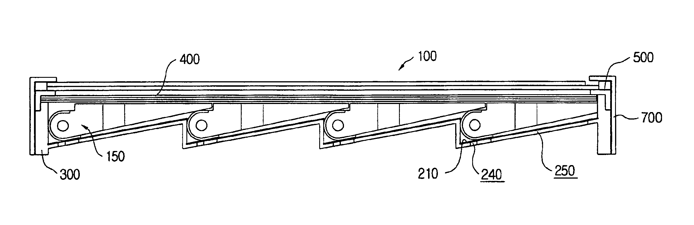 Liquid crystal display including at least two light guiding plates abutting each other