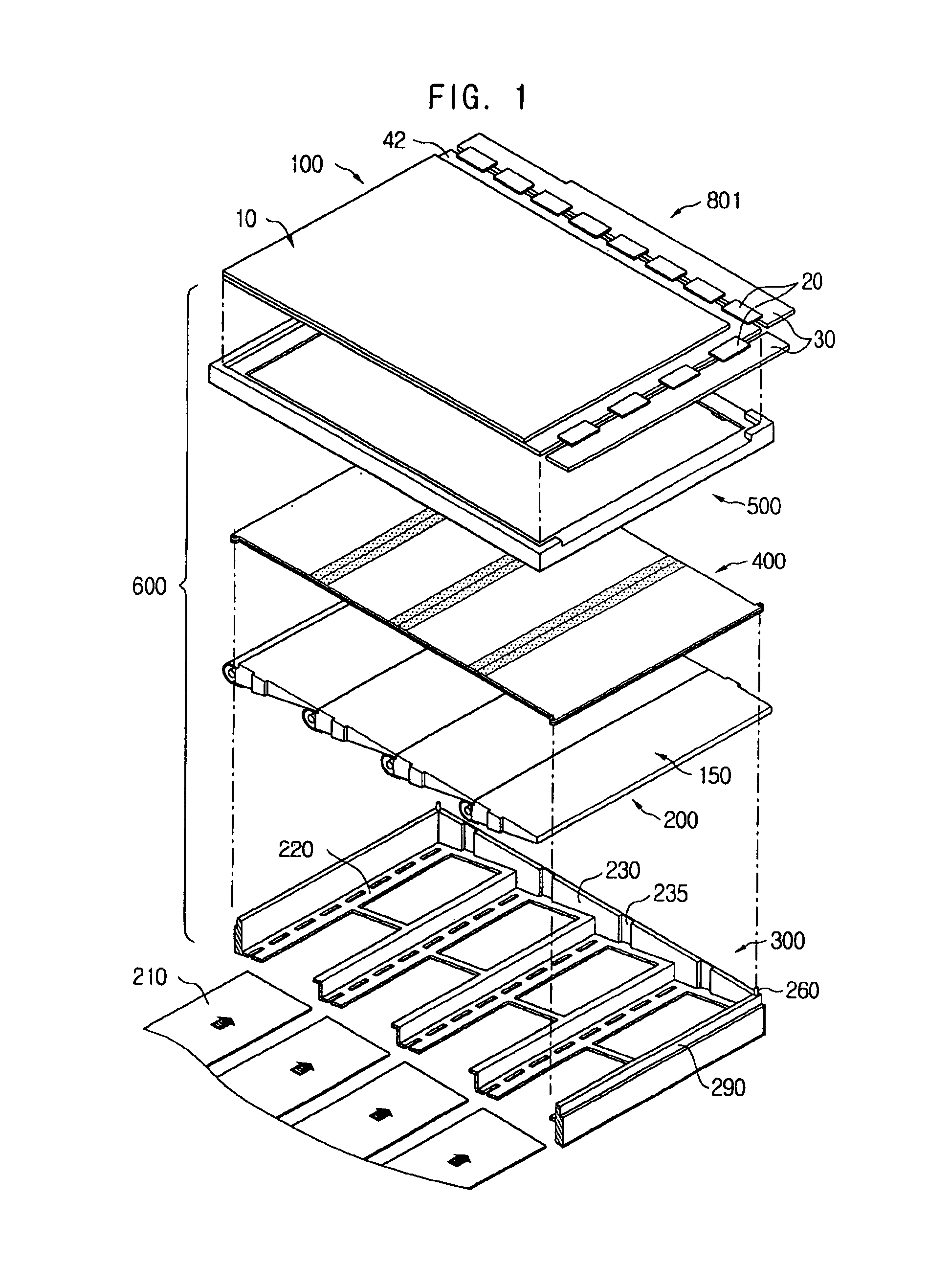 Liquid crystal display including at least two light guiding plates abutting each other