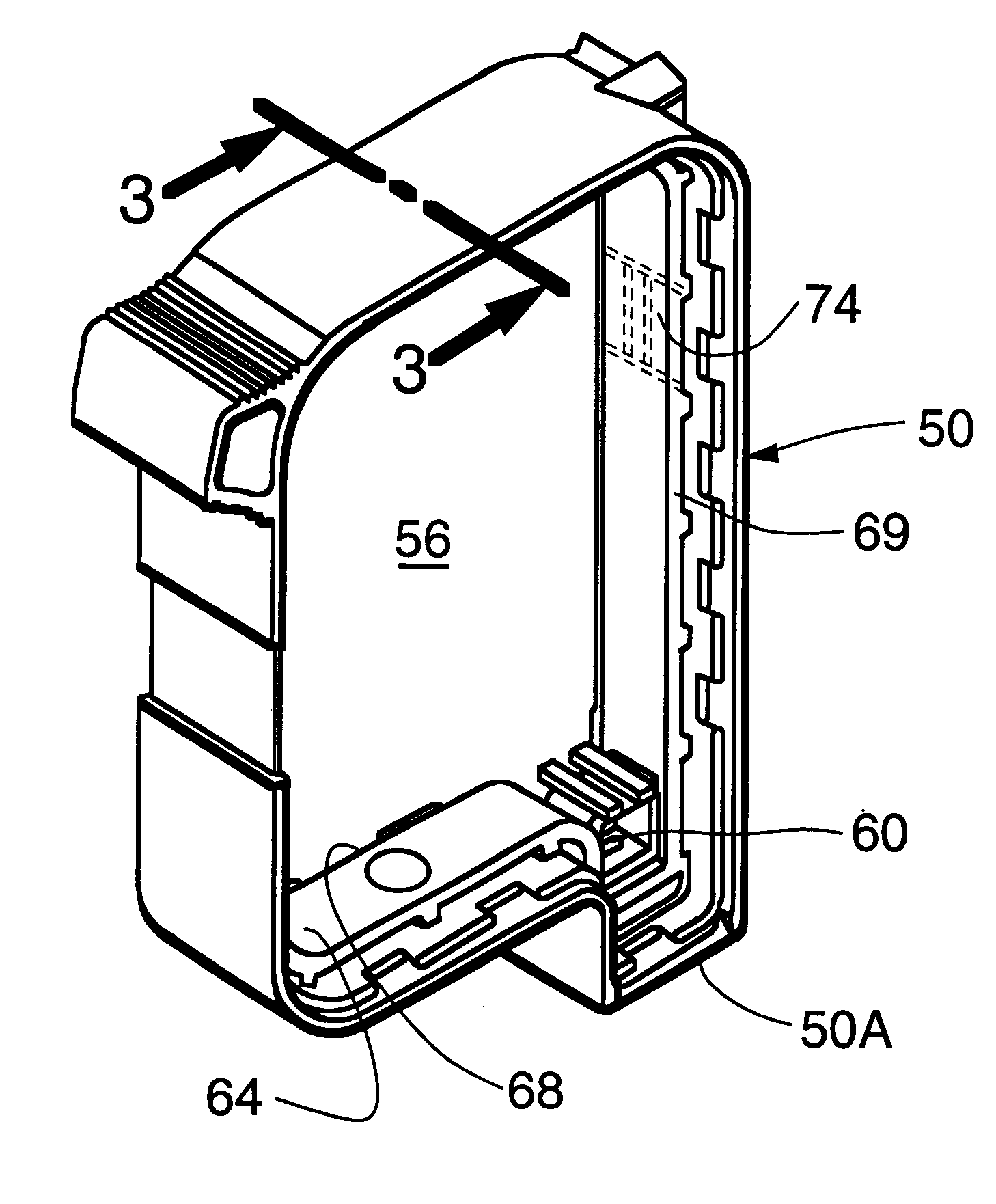 Print head cartridge and method of making a print head cartridge by one-shot injection molding