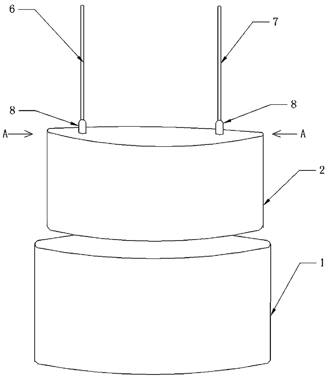 A square liquid aluminum electrolytic capacitor with flexible packaging and its manufacturing process