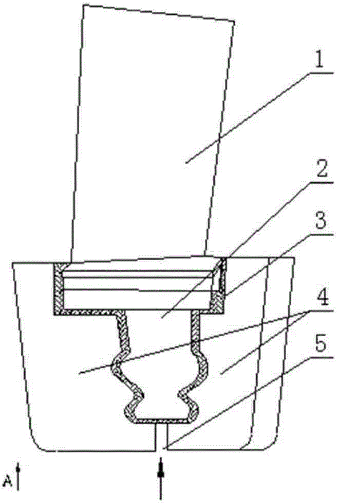 Seepage prevention method and fixture for aerial engine blade rabbet