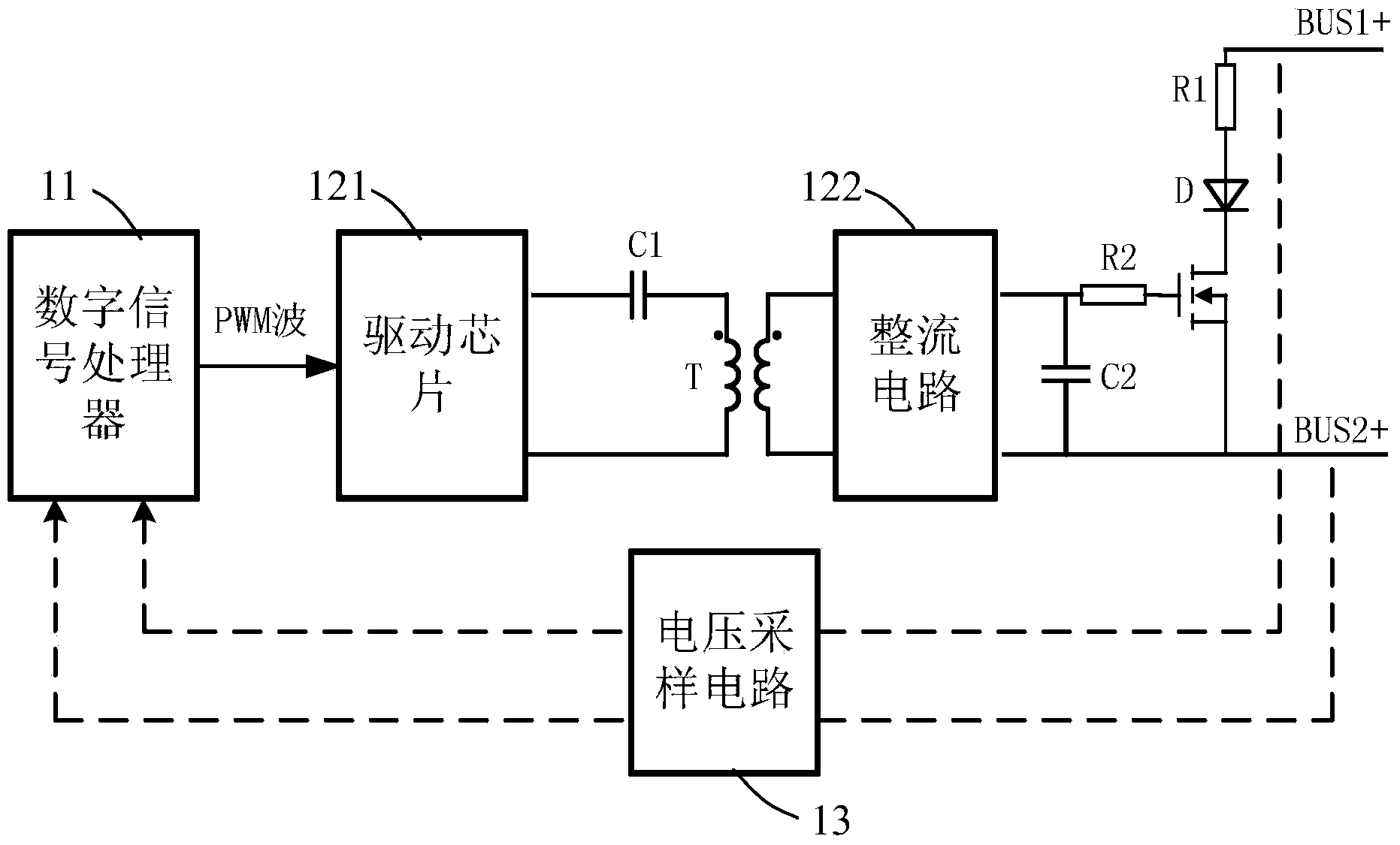 Electrifying buffer circuit and electrombile motor control system