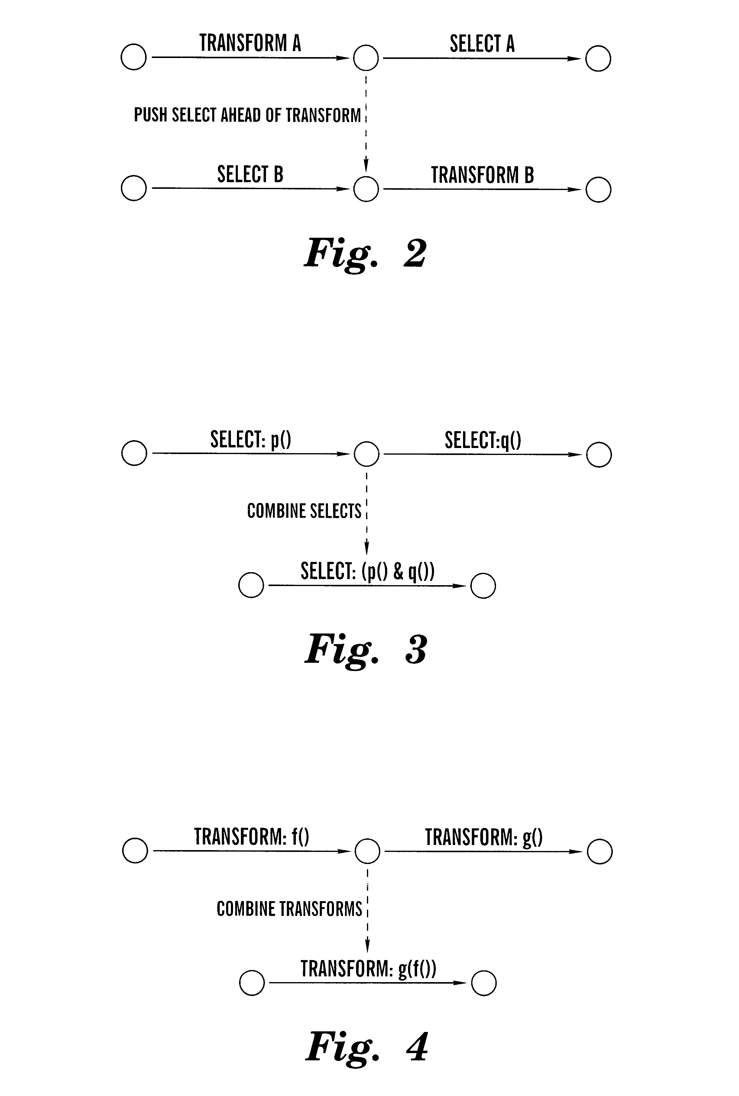 Reduction and optimization of operational expressions applied to information spaces between nodes in a publish/subscribe system