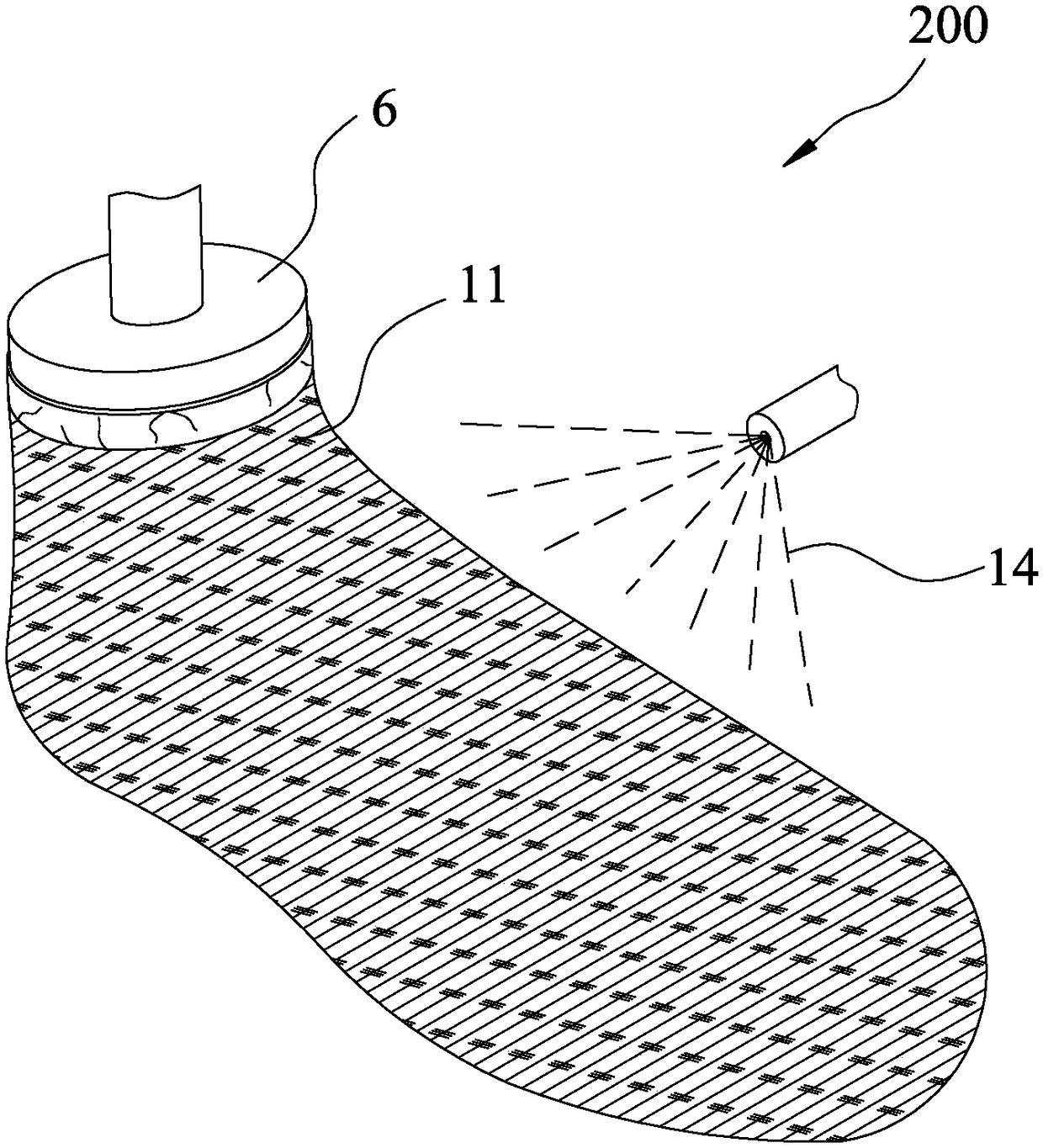 Manufacturing method of stereoscopic sock shoe with stiffness