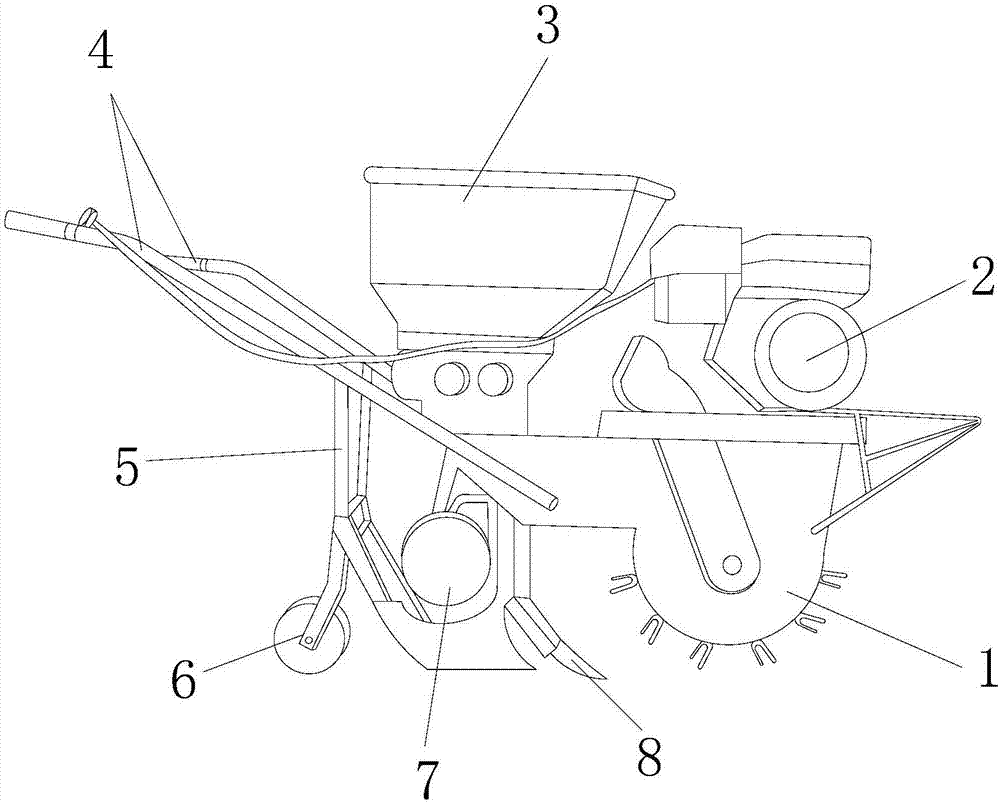 Agricultural sowing and seeding device