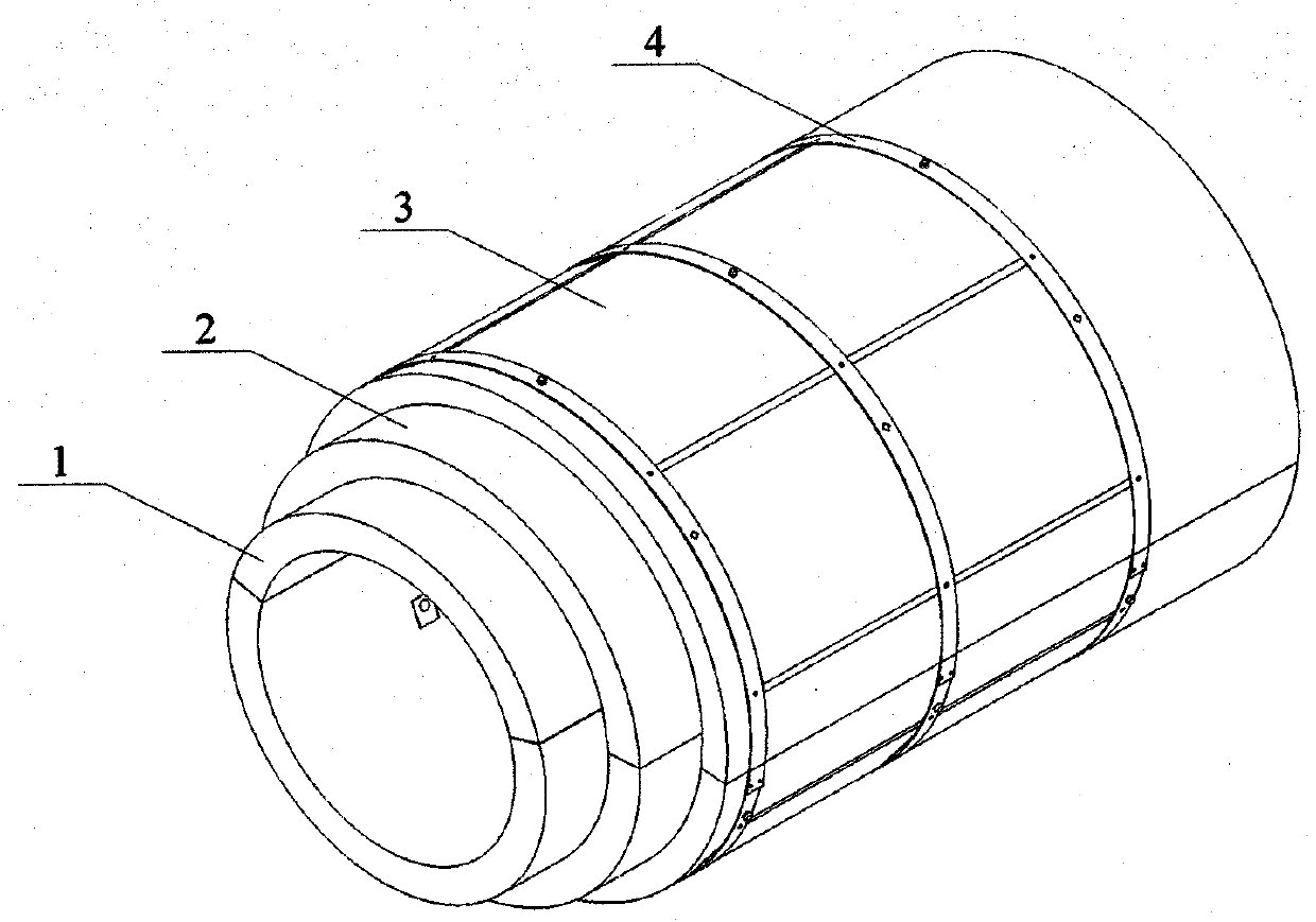 Disassembered insulation tube shell