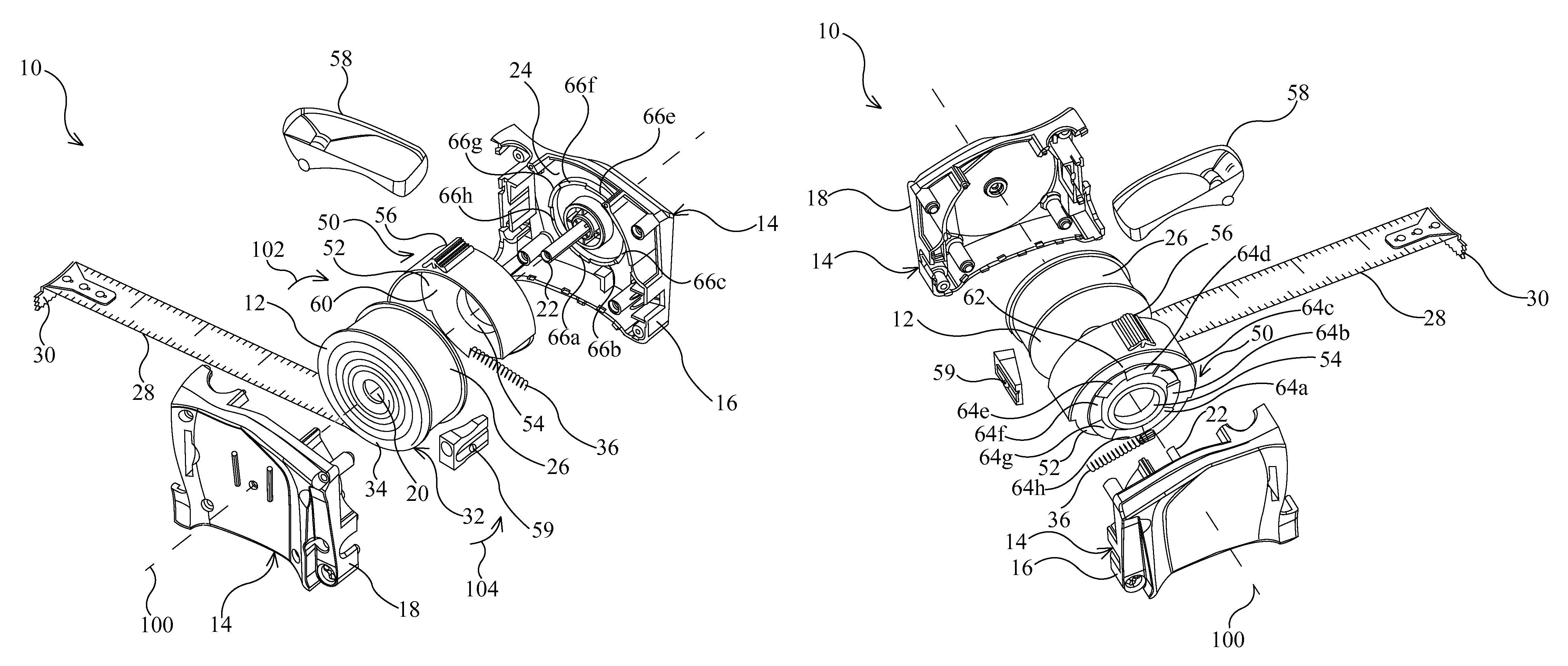 Disc brake for a tape measure