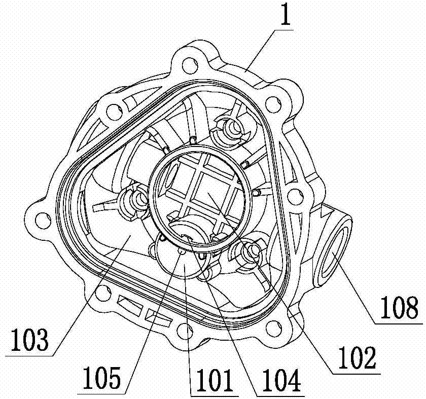 Offset type pressure relief device of membrane pump