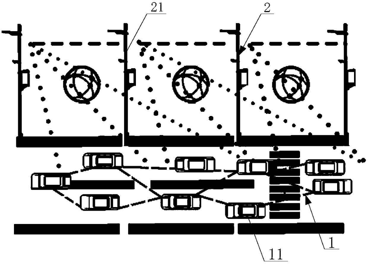 Dynamic self-adaptive route path planning method based on two-layer topology routing algorithm