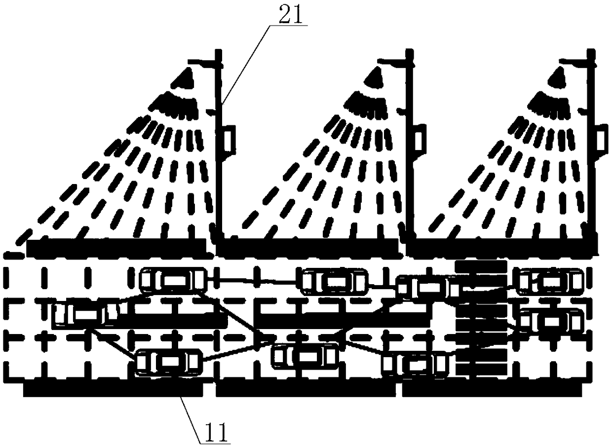 Dynamic self-adaptive route path planning method based on two-layer topology routing algorithm