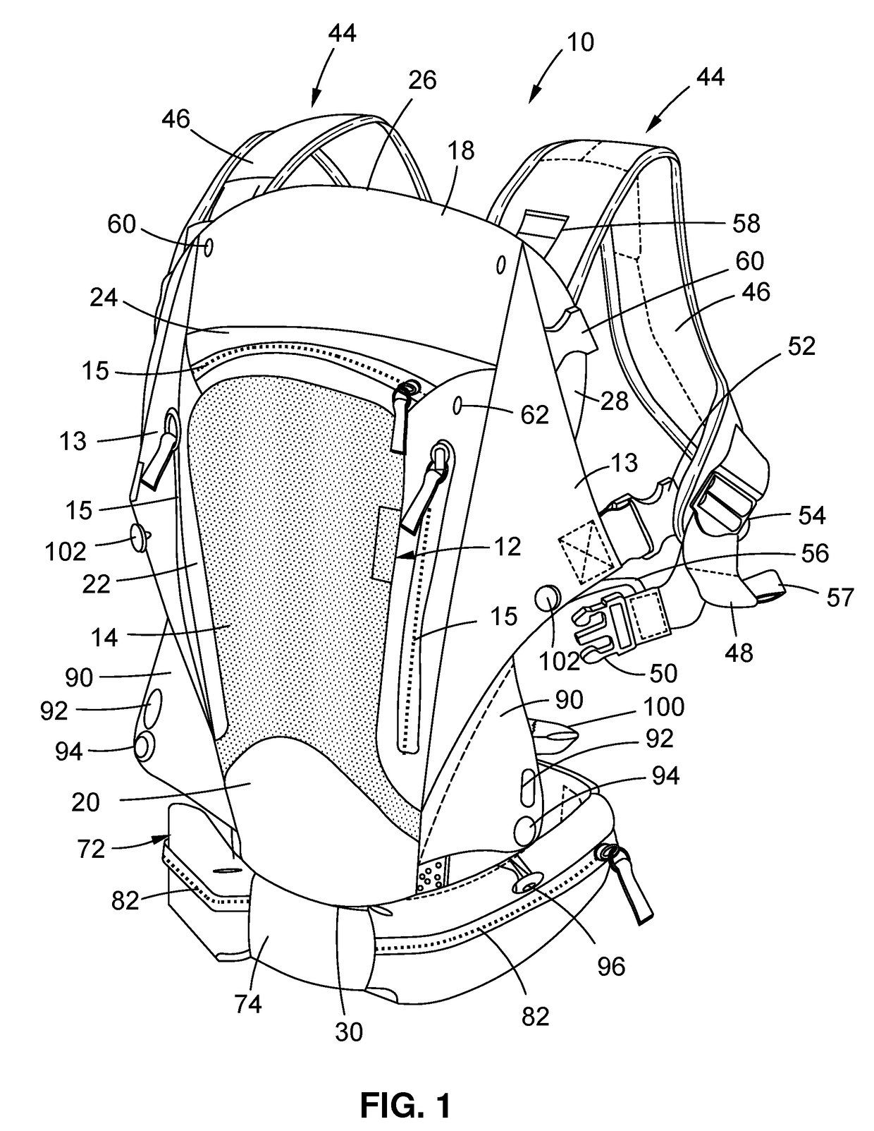 Expandable seat infant carrier