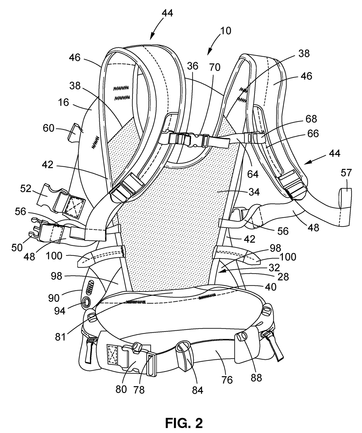 Expandable seat infant carrier