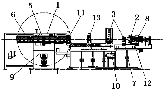 Method and device for continuous synchronous operation of winding and insulating tape wrapping of winding machine