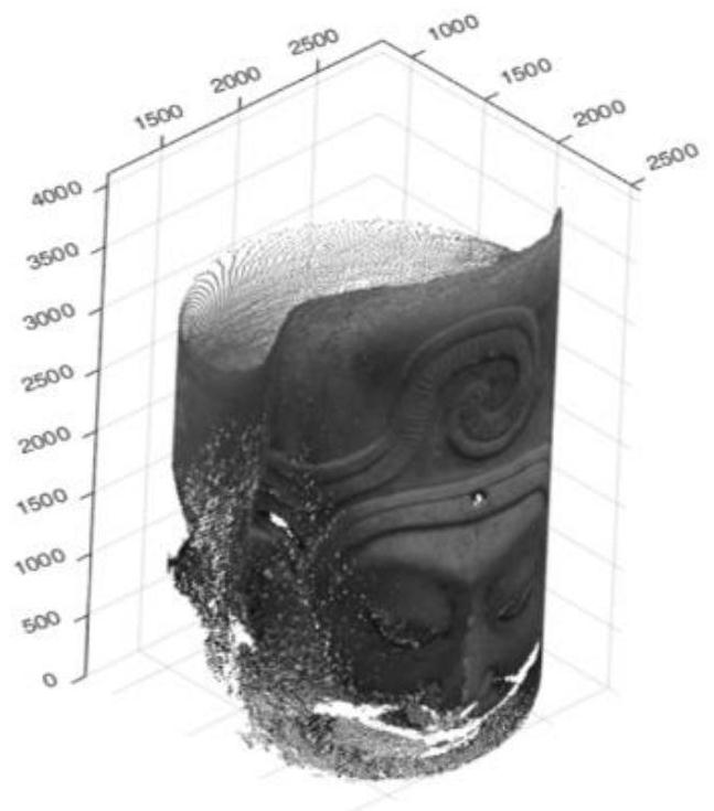 Point cloud data compression method and system based on projection and video stitching