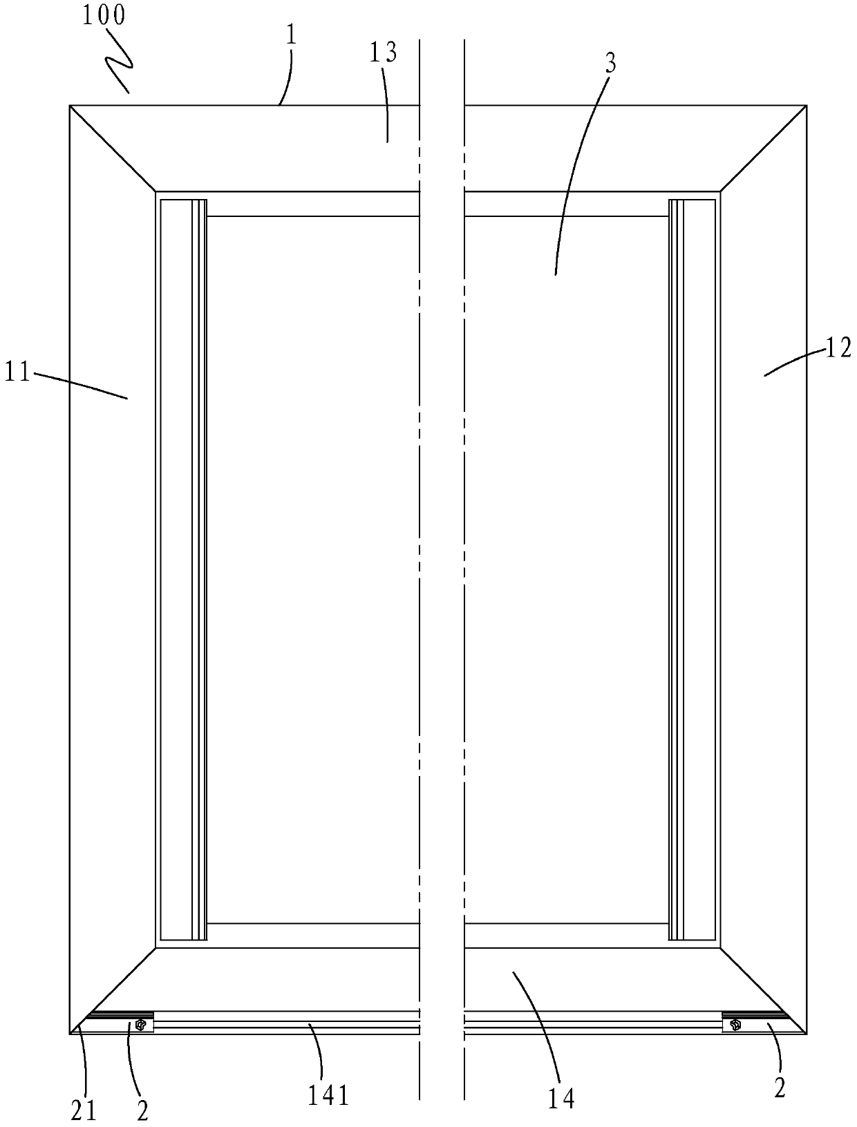 Modular installation method for thin-frame sliding door and window