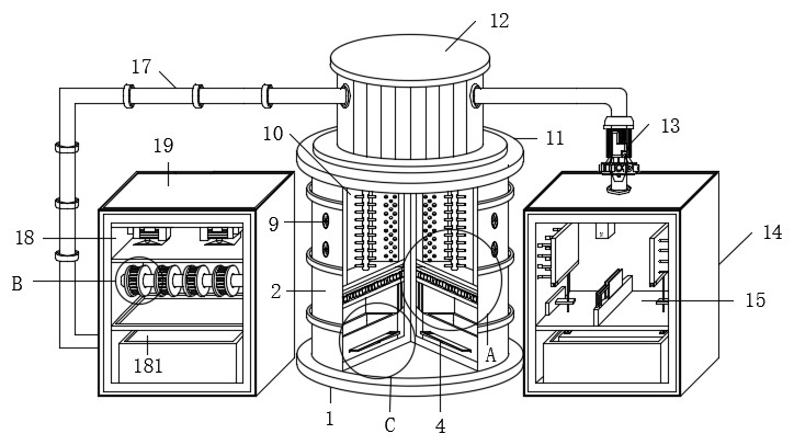 Biomass combustion heating injection furnace