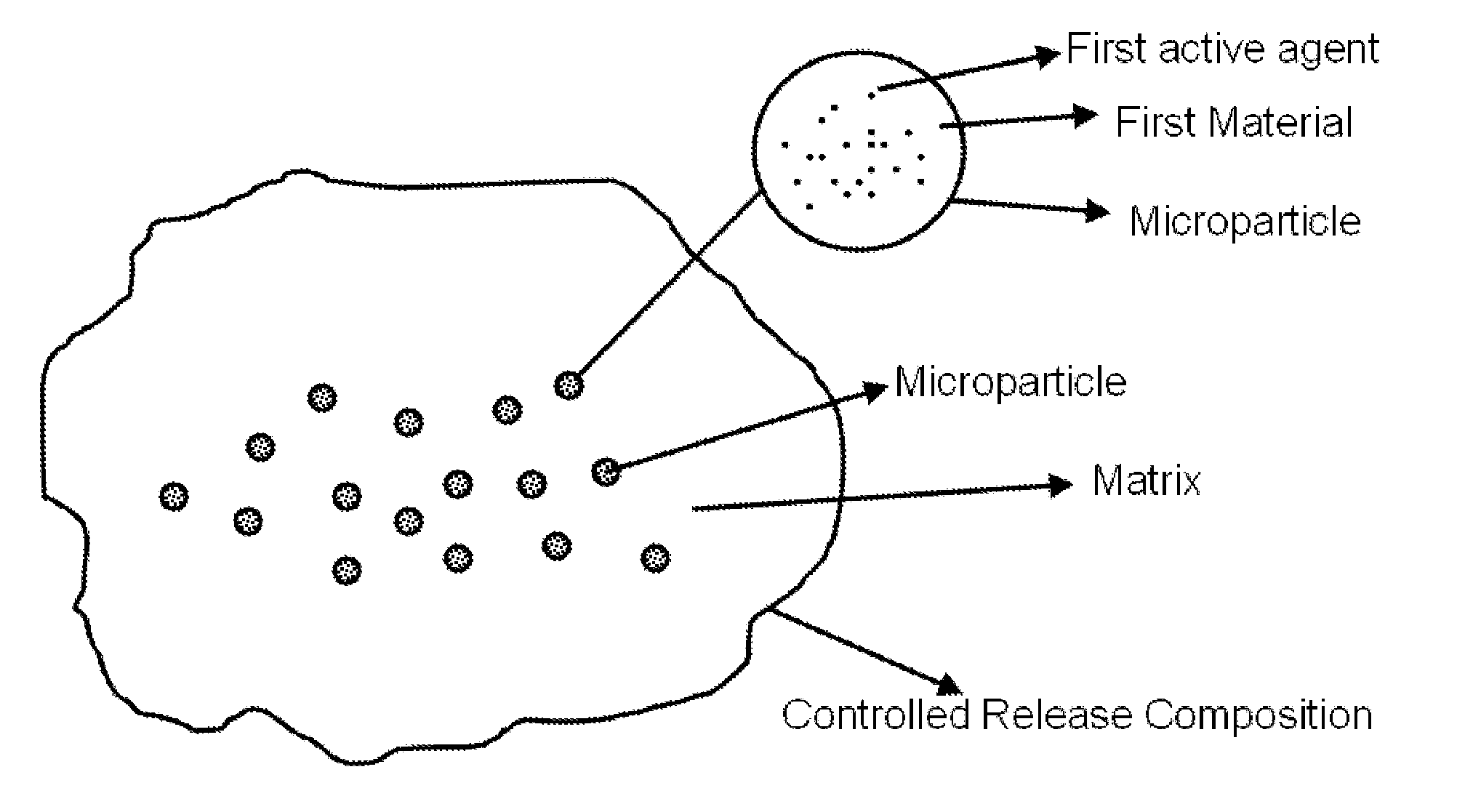Controlled releasing composition