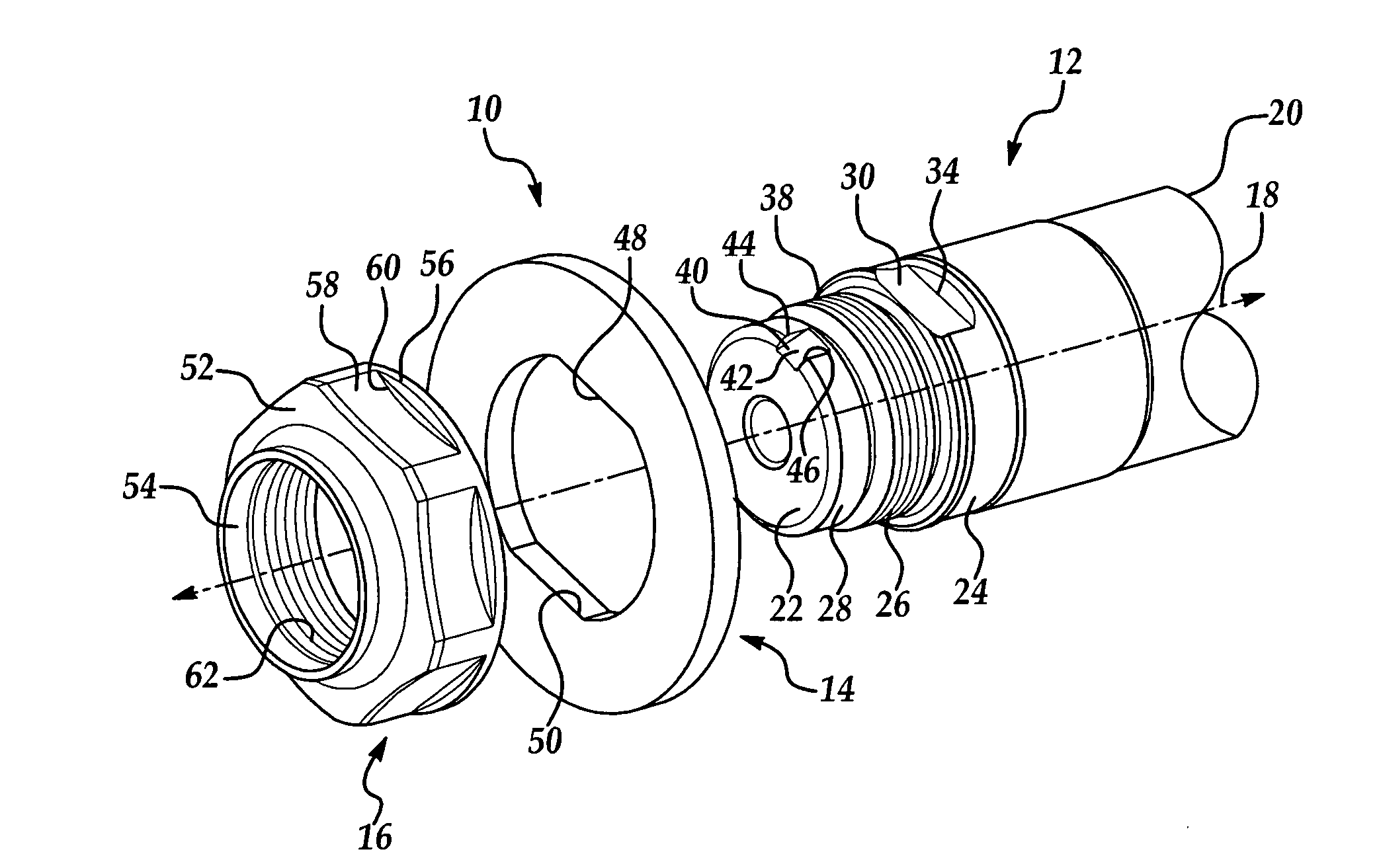 Staked spindle nut system