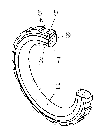 High-pressure sealing method and sealing ring