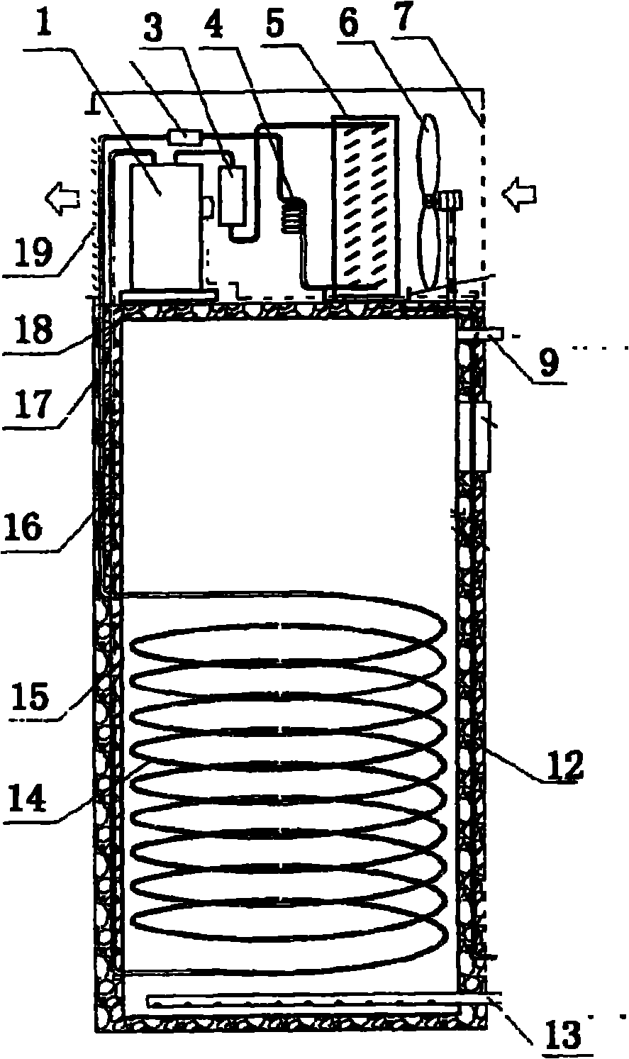 Indoor integral wall-hanging type dehumidification heat pump water heater