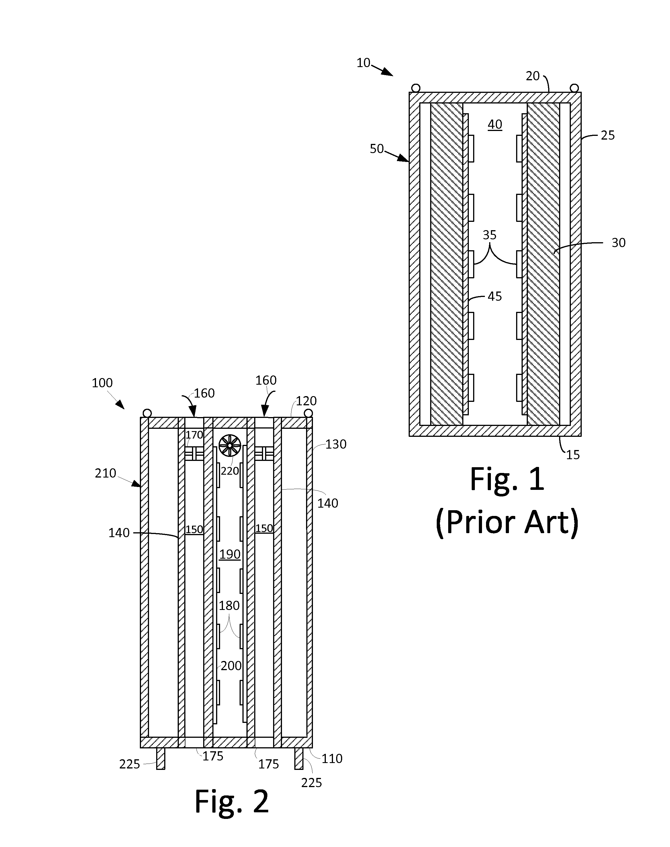 Enclosure with duct mounted electronic components