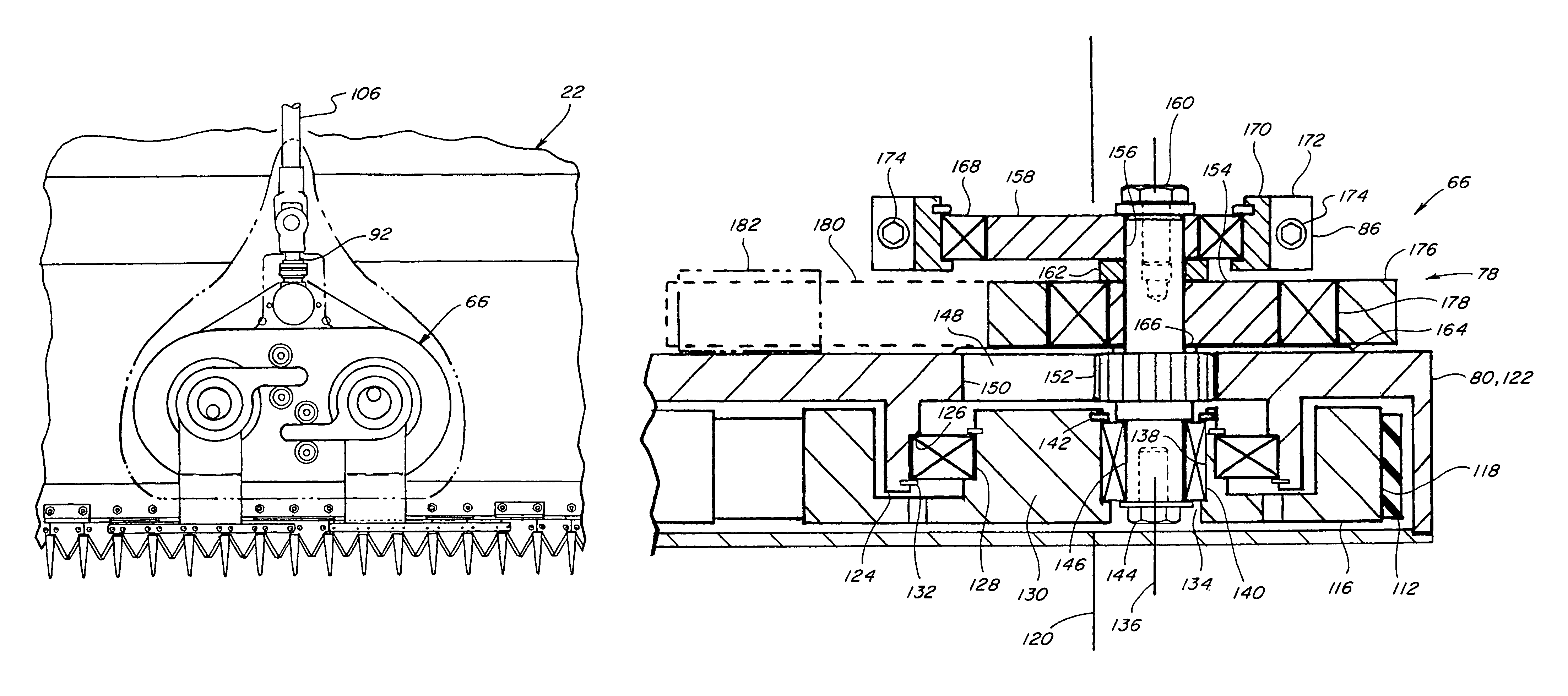 Compact knife head assembly, bearing and eccentric for a sickle drive for a header of an agricultural plant cutting machine