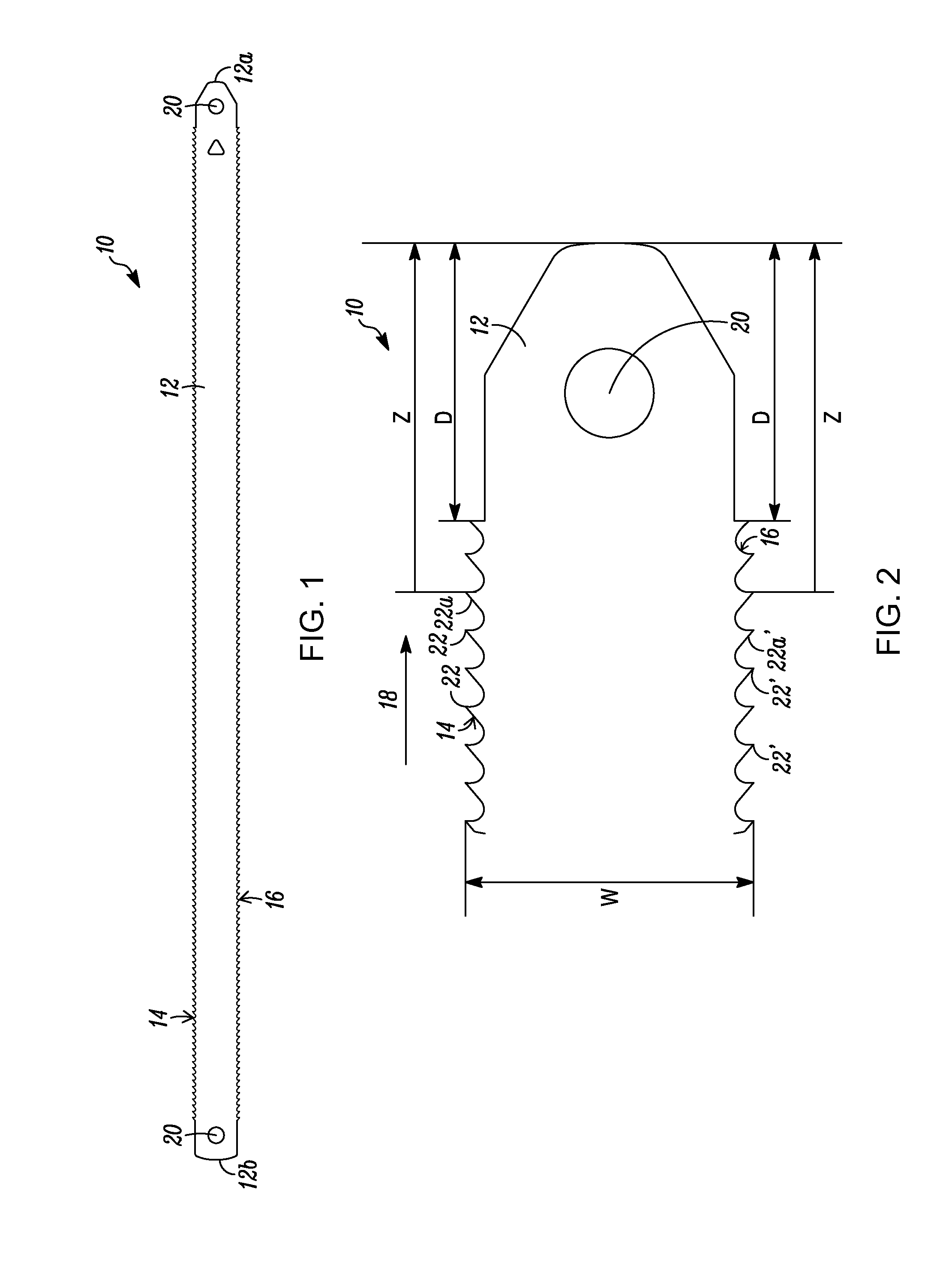 Double sided hand hack saw blade and method of manufacture