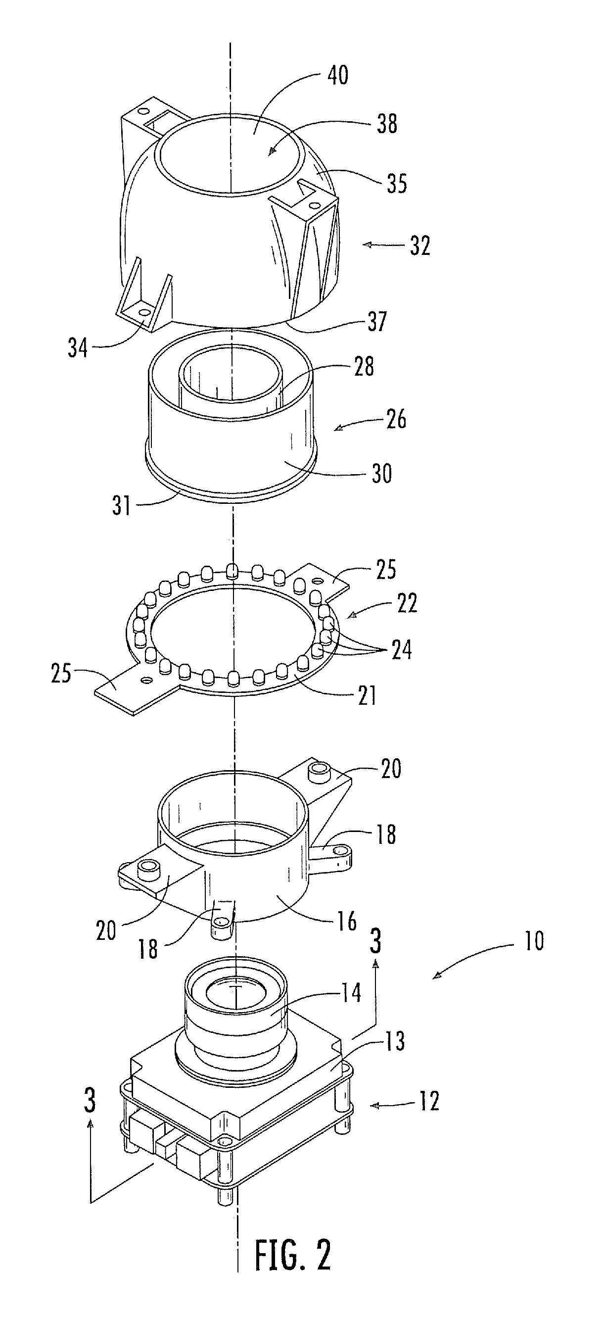 Method of taking an image of an object residing in a transparent, colored container