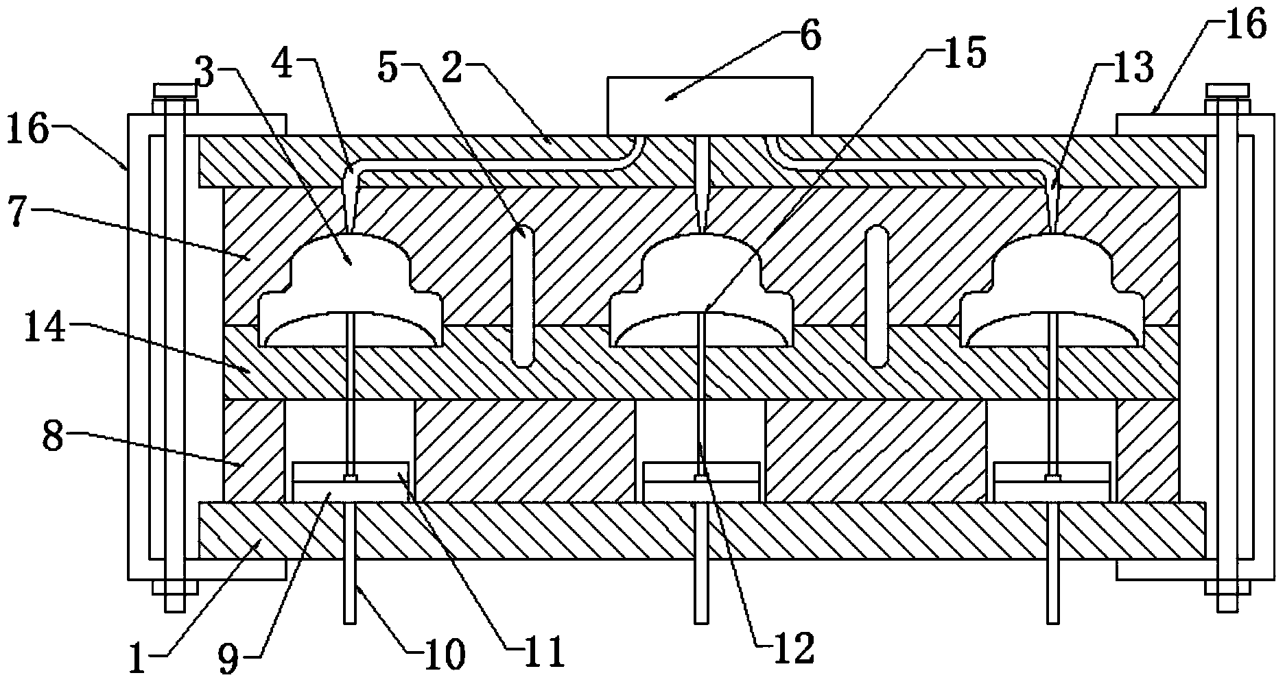 Multi-channel injection mold