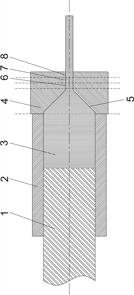 Two-way compound extrusion die of magnesium alloy sheet strips and extrusion molding method thereof